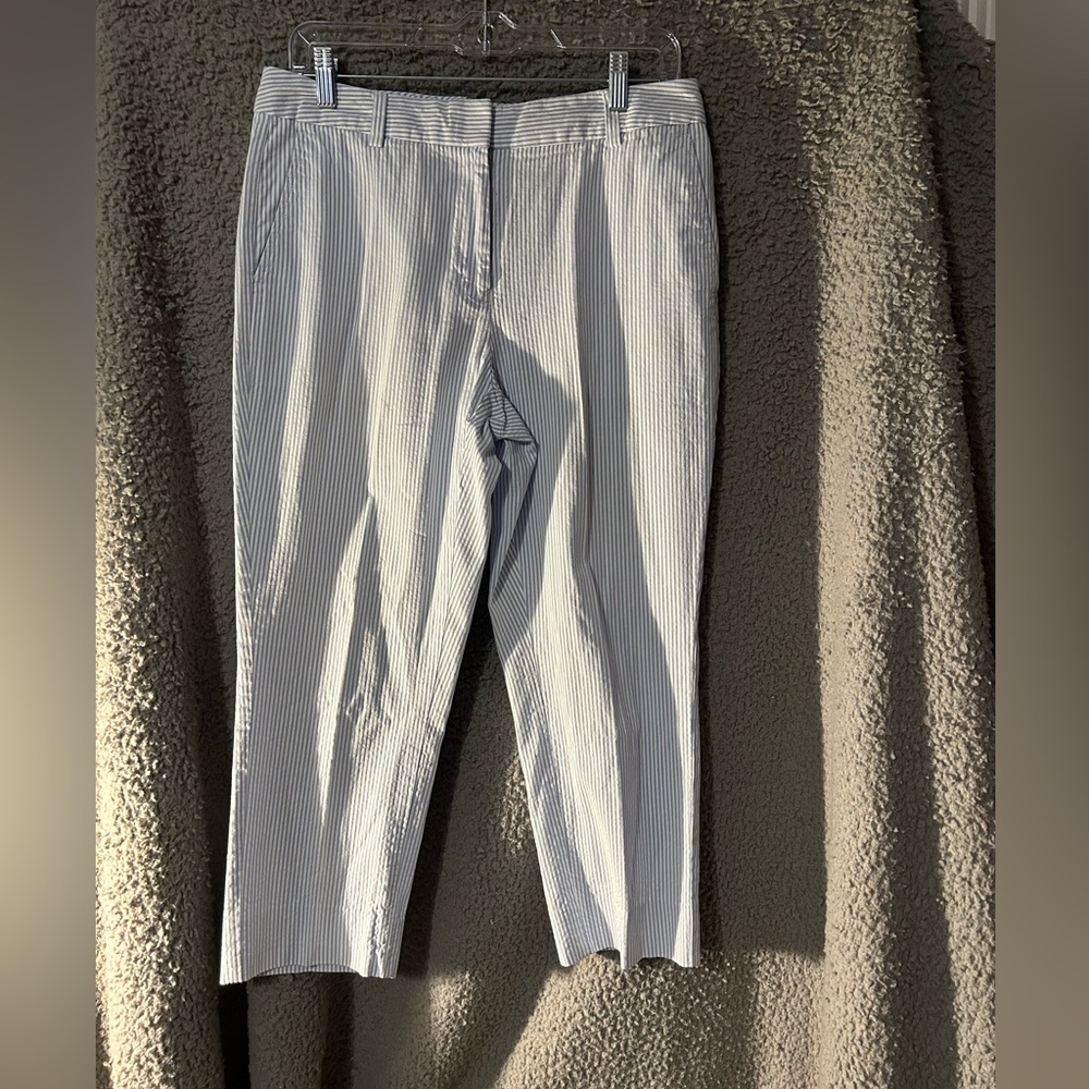 Lands' End Blue and White Striped Pants